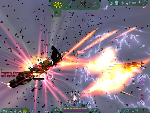 CSF Destroyer under attack